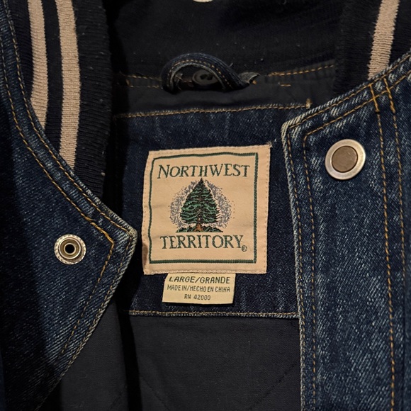 Northwest Territory Blue and Tan Bomber Jacket - Picture 2 of 3